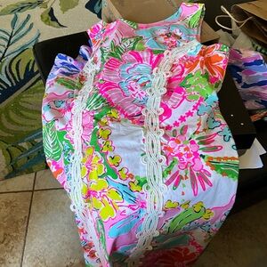 Vibrant Floral Shift Dress with Lace Trim LILLY PULITZER from Target